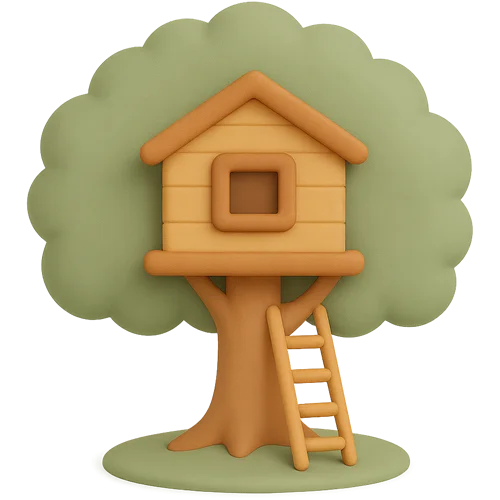 Bygg ditt eget trädkojeäventyr i ett personligt barnbok