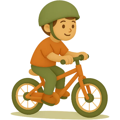 Ett personligt barnboksäventyr om att lära sig cykla