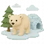 Personlig barnbok om Nordpolen, äventyr i snön