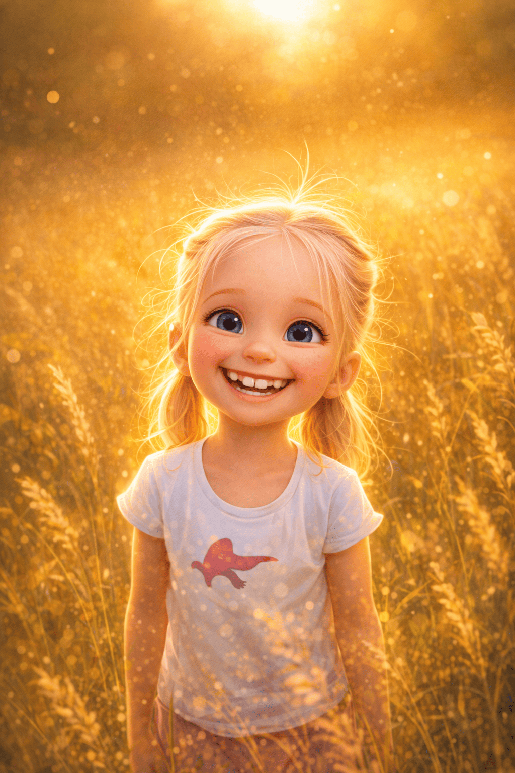 Ljus mellan gyllene gräs