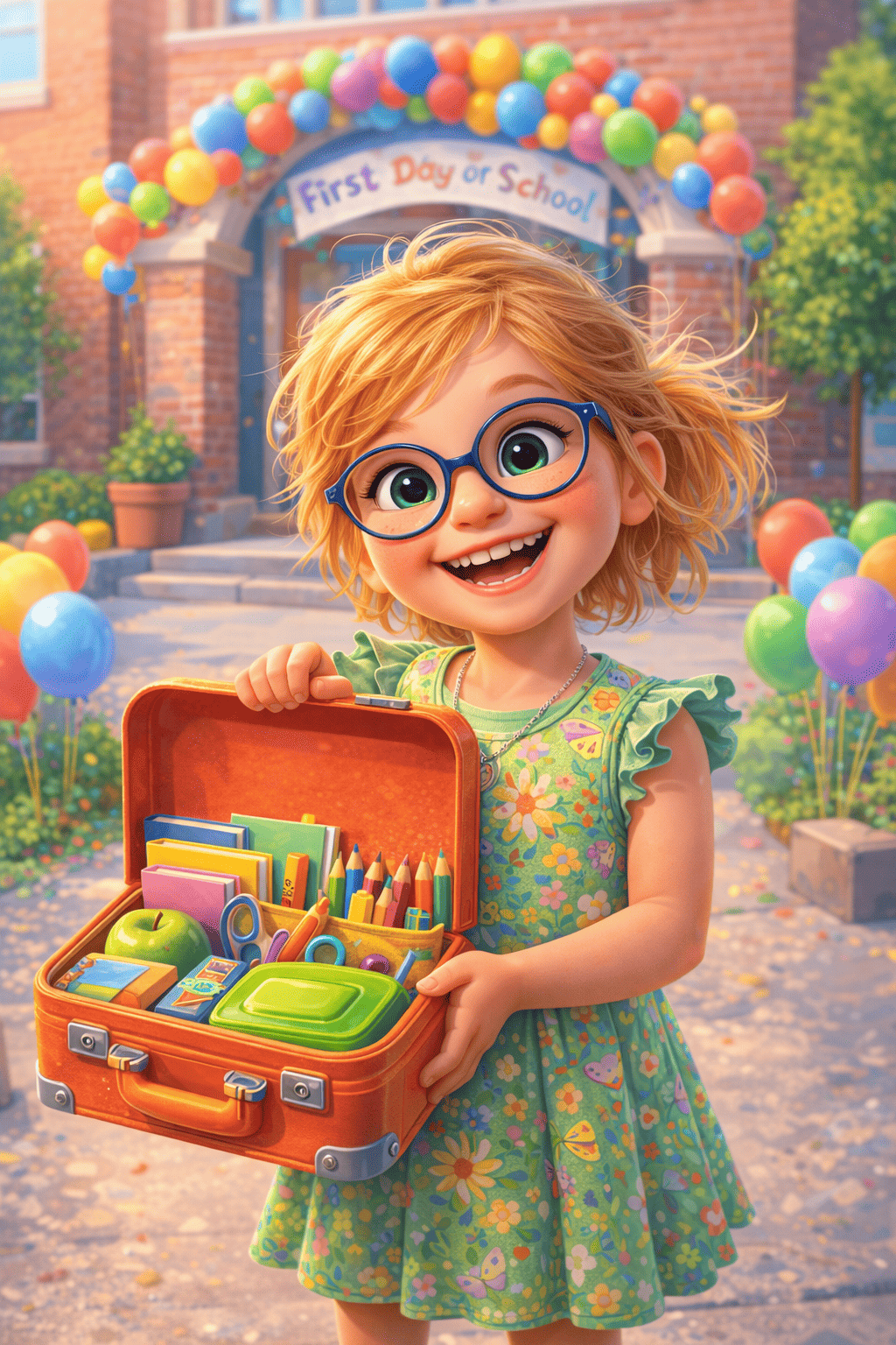 Den första skoldagen resväska