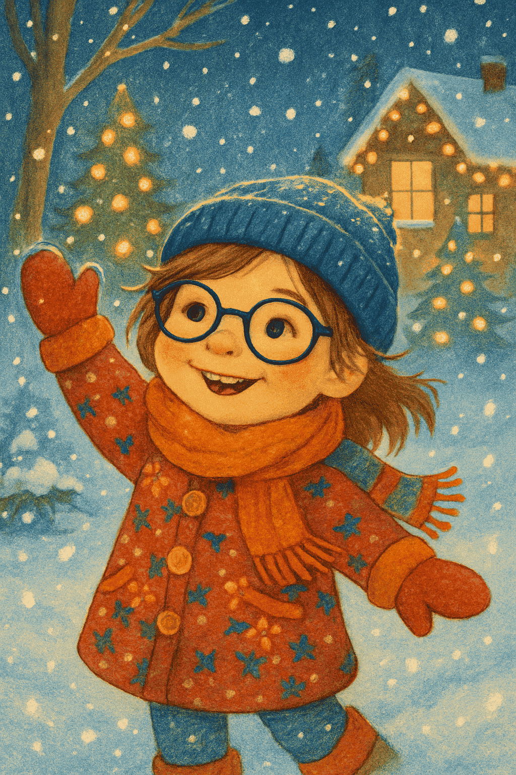 Julbelysning och vinterprakt