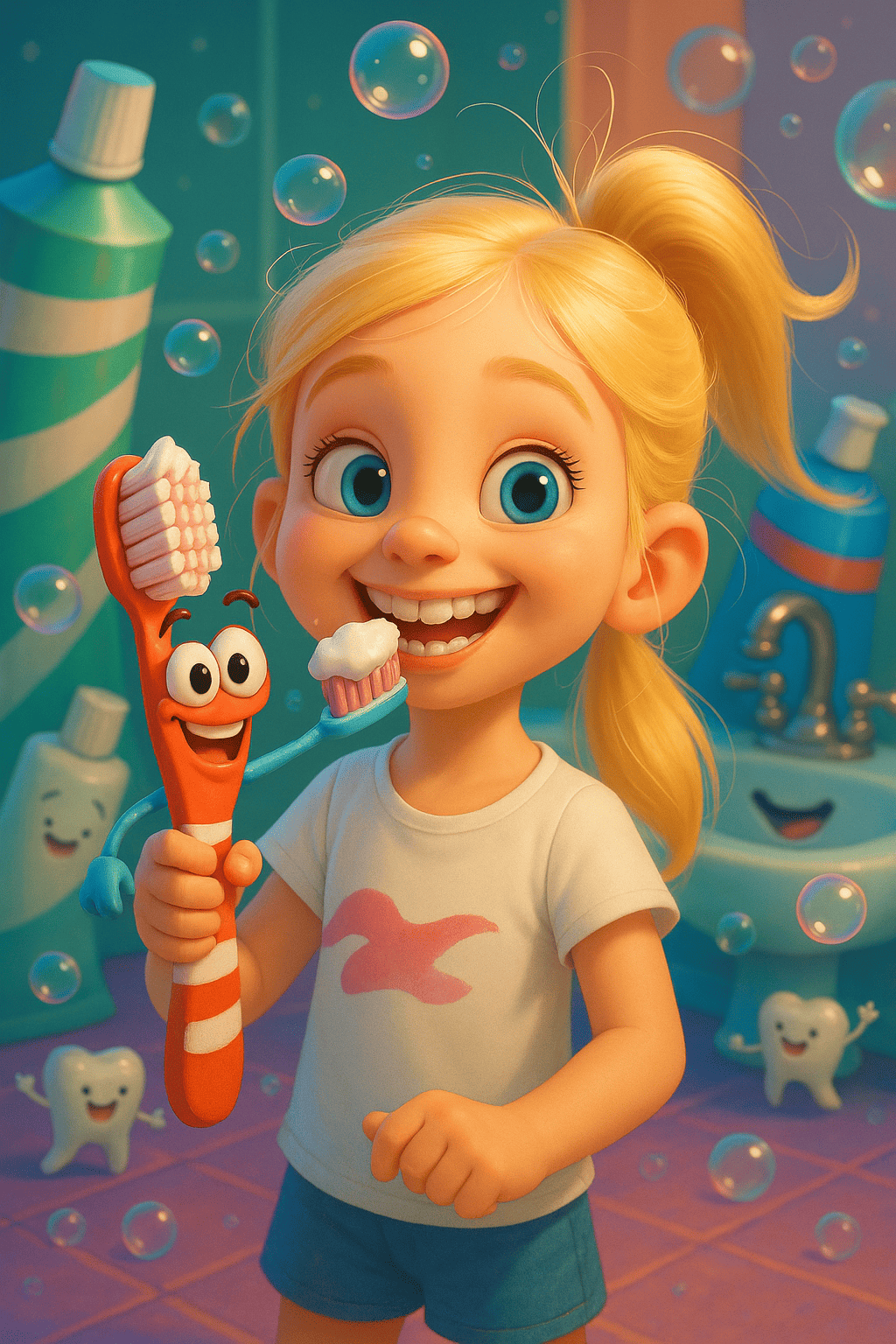 Putsäventyr med timmie tandborste